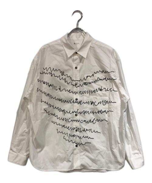 HERALBONY（ヘラルボニー）HERALBONY (ヘラルボニー) レギュラーカラーシャツ「heart-mm2024」 ホワイト サイズ:SIZE Mの古着・服飾アイテム