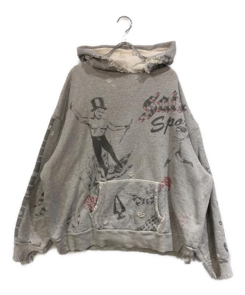 SAINT MICHAEL（セントマイケル）SAINT MICHAEL (セントマイケル) Alexis Ross HOODIE DRAWING グレー サイズ:SIZE Lの古着・服飾アイテム