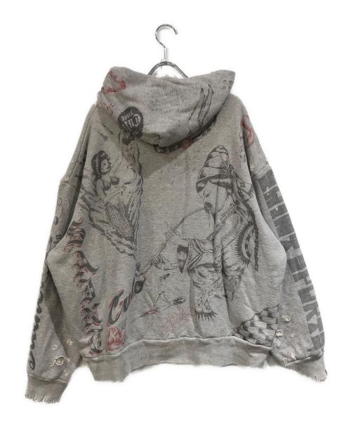 SAINT MICHAEL（セントマイケル）SAINT MICHAEL (セントマイケル) Alexis Ross HOODIE DRAWING グレー サイズ:SIZE Lの古着・服飾アイテム