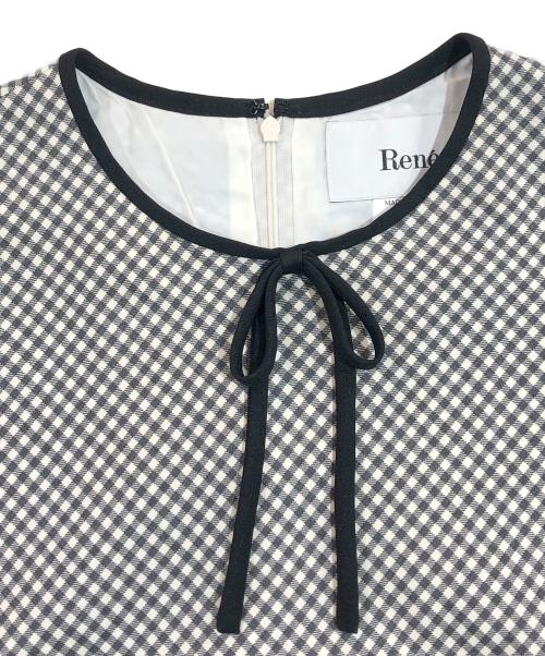 Rene（ルネ）Rene (ルネ) ギンガムチェックティアードワンピース ホワイト サイズ:SIZE 34の古着・服飾アイテム
