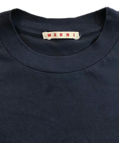 MARNI（マルニ）MARNI (マルニ) レタリングプリント オーバーサイズTシャツ ネイビー サイズ:SIZE 38の古着・服飾アイテム