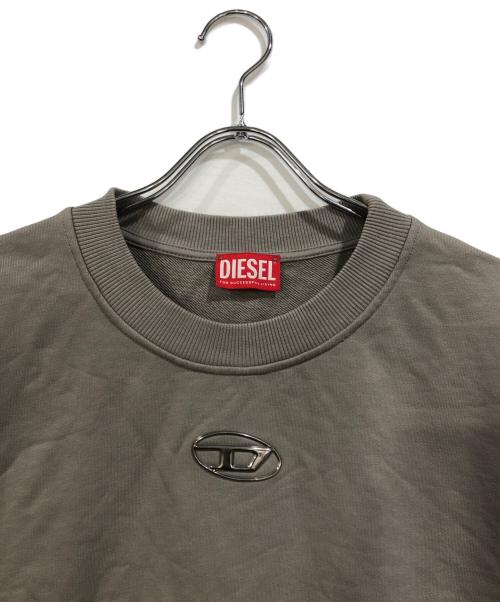 DIESEL（ディーゼル）DIESEL (ディーゼル) ロゴ半袖スウェット グレー サイズ:SIZE Sの古着・服飾アイテム