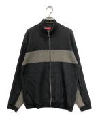 SUPREMEシュプリーム）の古着「2-Tone Ribbed ZipUp Sweater」｜ブラック×グレー
