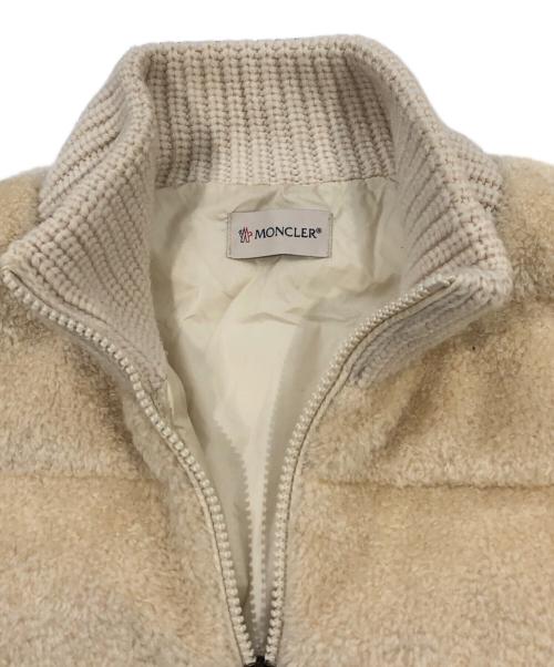 MONCLER（モンクレール）MONCLER (モンクレール) パデッドテディ ジップアップカーディガン ベージュ サイズ:SIZE Sの古着・服飾アイテム