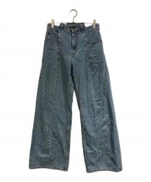 Maison Margiela（メゾンマルジェラ）の古着「ワイドデニムパンツ」｜ブルー