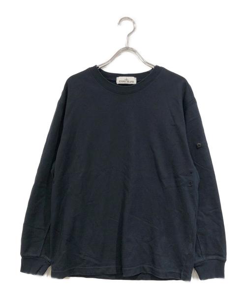STONE ISLAND（ストーンアイランド）STONE ISLAND (ストーンアイランド) ヘビーウェイトコットンクルーネックL/Sカットソー ネイビー サイズ:SIZE Mの古着・服飾アイテム