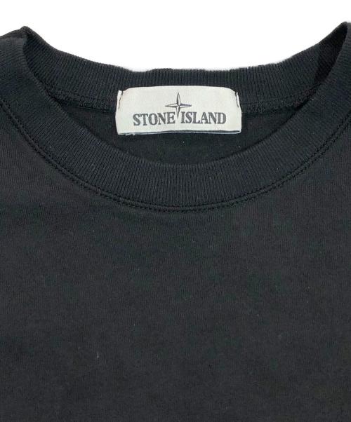 STONE ISLAND（ストーンアイランド）STONE ISLAND (ストーンアイランド) ヘビーウェイトコットンクルーネックL/Sカットソー ブラック サイズ:SIZE Mの古着・服飾アイテム