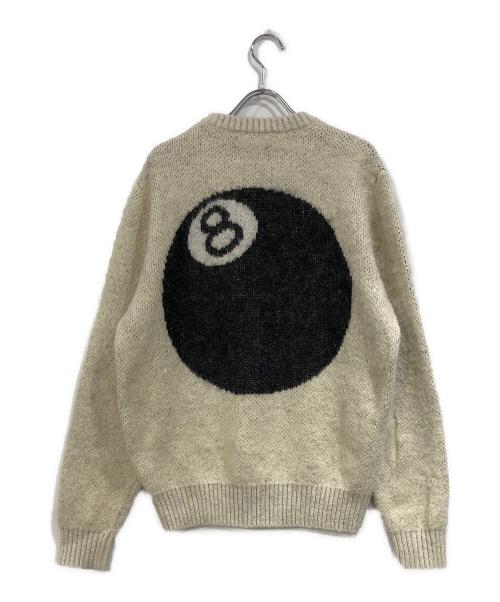 stussy（ステューシー）stussy (ステューシー) 8ball mohair sweater アイボリー サイズ:SIZE Sの古着・服飾アイテム