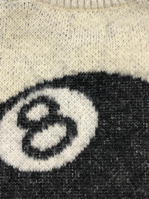 stussy（ステューシー）stussy (ステューシー) 8ball mohair sweater アイボリー サイズ:SIZE Sの古着・服飾アイテム