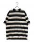 A BATHING APE（アベイシングエイプ）の古着「STRIPE ONE POINT RELAXED FIT POCKET TEE」｜ホワイト×ブラック