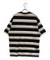 A BATHING APE (アベイシングエイプ) STRIPE ONE POINT RELAXED FIT POCKET TEE ホワイト×ブラック サイズ:SIZE M：10000円