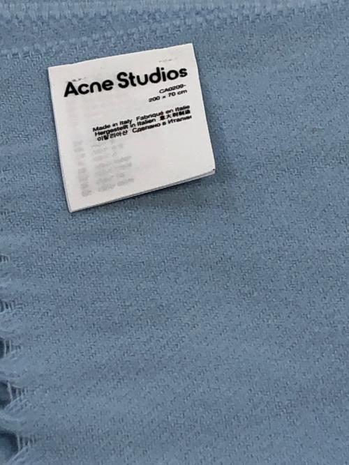 Acne studios（アクネ ストゥディオズ）ACNE STUDIOS (アクネ ストゥディオズ) フリンジウールスカーフ ブルーの古着・服飾アイテム