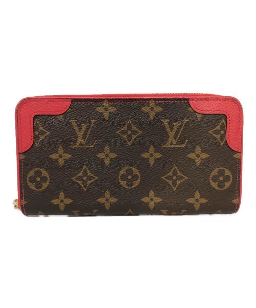 LOUIS VUITTON（ルイ ヴィトン）LOUIS VUITTON (ルイ ヴィトン) 長財布 ブラウン×レッドの古着・服飾アイテム