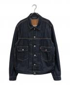 LEVI'S PReMIUM×BIOTOPリーバイス プレミアム×ビオトープ）の古着「別注 TYPE 2 TRUCKER ME AGAIN EX」｜インディゴ
