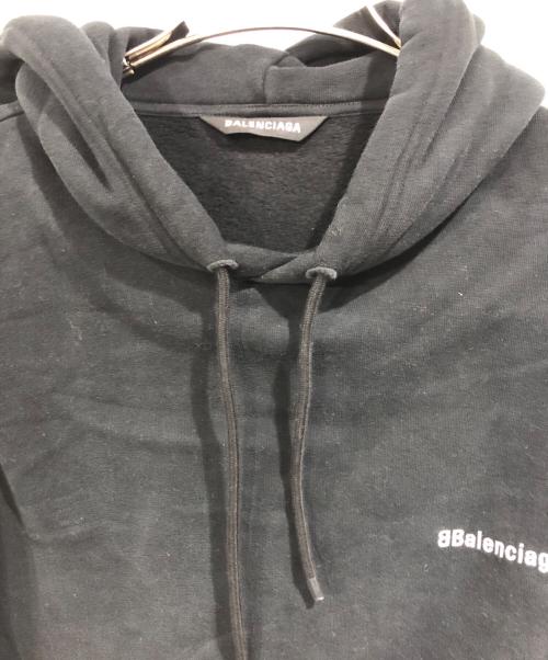 BALENCIAGA（バレンシアガ）BALENCIAGA (バレンシアガ) BBロゴ刺繍プルオーバーパーカー ブラック サイズ:SIZE Sの古着・服飾アイテム