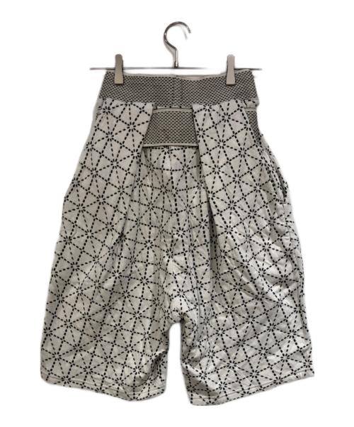 KAPITAL（キャピタル）KAPITAL (キャピタル) シモキタショートパンツ ホワイト×ブラック サイズ:SIZE Mの古着・服飾アイテム