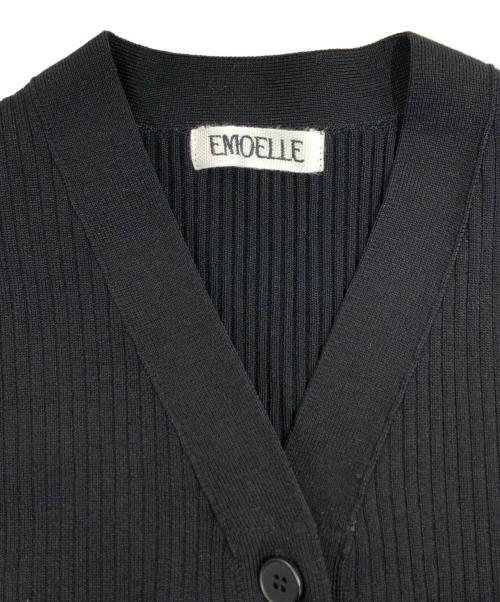 EMOELLE（エモエレ）EMOELLE (エモエレ) ポケットリブカーディガン ブラック サイズ:SIZE Freeの古着・服飾アイテム