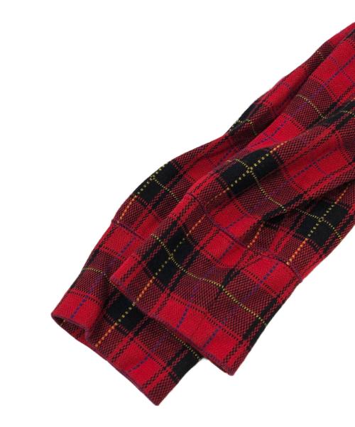 COMME des GARCONS（コムデギャルソン）COMME des GARCONS (コムデギャルソン) タータンチェック捻じれパーカー レッド サイズ:SIZE Mの古着・服飾アイテム
