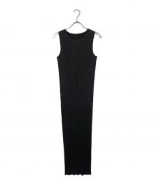 PLEATS PLEASE（プリーツプリーズ）の古着「BASICS ノースリーブプリーツドレス」｜ブラック