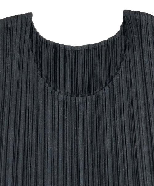 PLEATS PLEASE（プリーツプリーズ）PLEATS PLEASE (プリーツプリーズ) BASICS ノースリーブプリーツドレス ブラック サイズ:SIZE 2の古着・服飾アイテム