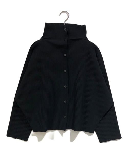 me ISSEY MIYAKE（ミーイッセイ ミヤケ）me ISSEY MIYAKE (ミーイッセイ ミヤケ) プリーツカーディガン ブラック サイズ:-の古着・服飾アイテム