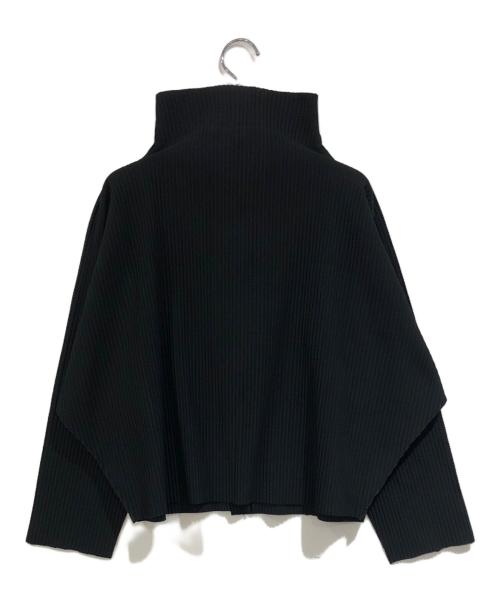 me ISSEY MIYAKE（ミーイッセイ ミヤケ）me ISSEY MIYAKE (ミーイッセイ ミヤケ) プリーツカーディガン ブラック サイズ:-の古着・服飾アイテム