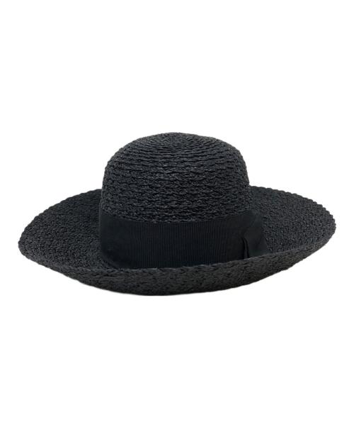 HELEN KAMINSKI（ヘレンカミンスキー）HELEN KAMINSKI (ヘレンカミンスキー) Nikki Classic Raffia Cloche Hat ブラックの古着・服飾アイテム