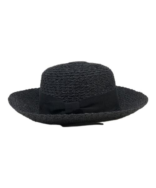 HELEN KAMINSKI（ヘレンカミンスキー）HELEN KAMINSKI (ヘレンカミンスキー) Nikki Classic Raffia Cloche Hat ブラックの古着・服飾アイテム