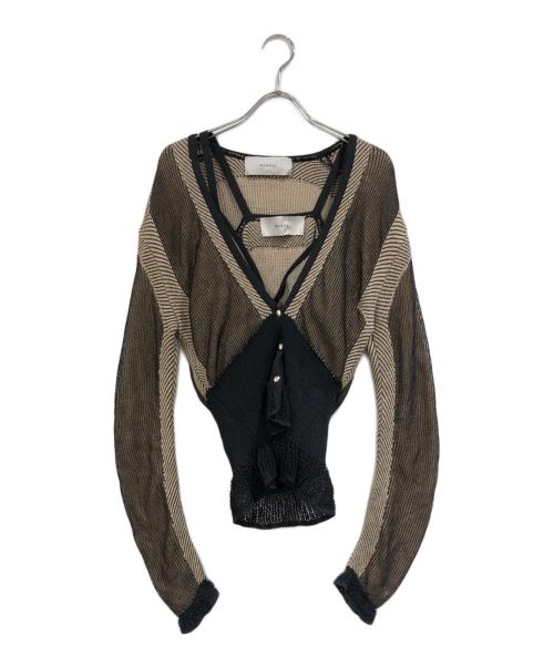 MURRAL（ミューラル）MURRAL (ミューラル) Pigment knit cardigan ベージュ サイズ:SIZE Freeの古着・服飾アイテム