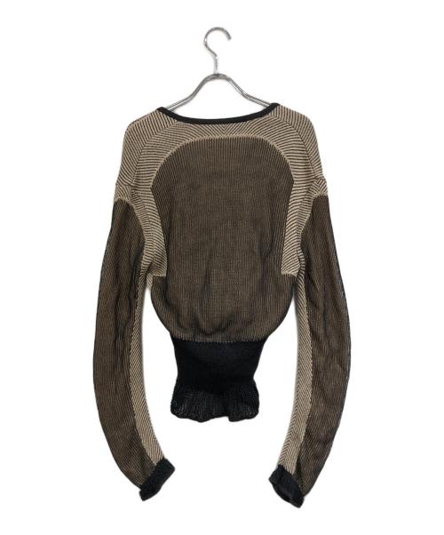 MURRAL（ミューラル）MURRAL (ミューラル) Pigment knit cardigan ベージュ サイズ:SIZE Freeの古着・服飾アイテム