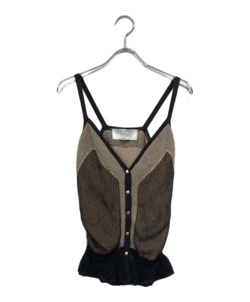MURRAL（ミューラル）MURRAL (ミューラル) Pigment knit cardigan ベージュ サイズ:SIZE Freeの古着・服飾アイテム