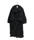 CLANEクラネ）の古着「UP NECK OVER DOUBLE COAT」｜ブラック