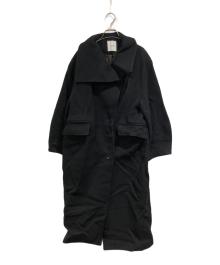 CLANE（クラネ）の古着「UP NECK OVER DOUBLE COAT」｜ブラック