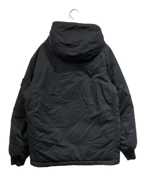 STONE ISLAND（ストーンアイランド）STONE ISLAND (ストーンアイランド) ガーメントダイナイロンツイルフーデッドダウンジャケット ブラック サイズ:SIZE Sの古着・服飾アイテム