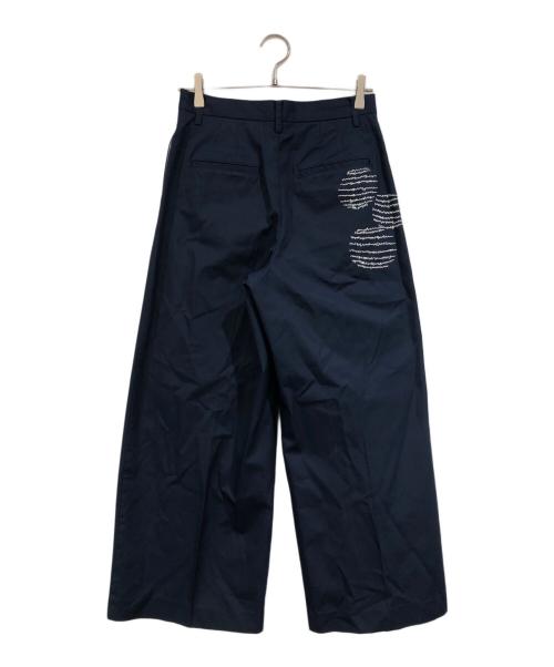 HERALBONY（ヘラルボニー）HERALBONY (ヘラルボニー) ワイドチノパンツ（ネイビー）「maru-mm2024」 ネイビー サイズ:SIZE Lの古着・服飾アイテム