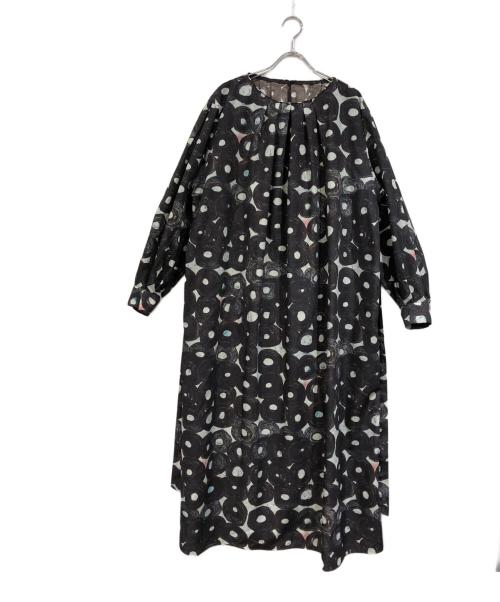 HERALBONY（ヘラルボニー）HERALBONY (ヘラルボニー) クルーネックワンピース「（無題）（丸）」 ブルー サイズ:ＳＩＺＥＦＲＥＥの古着・服飾アイテム