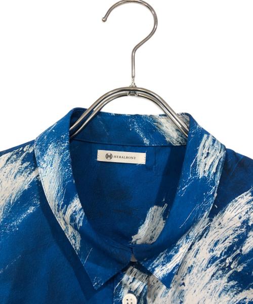 HERALBONY（ヘラルボニー）HERALBONY (ヘラルボニー) シャツワンピース「魚の大群」 ブルー サイズ:ＳＩＺＥＦＲＥＥの古着・服飾アイテム