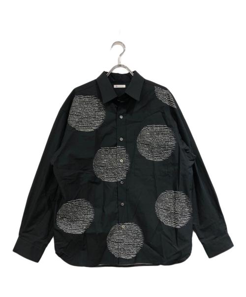 HERALBONY（ヘラルボニー）HERALBONY (ヘラルボニー) レギュラーカラーシャツ「marina-moji003」 ブラック サイズ:SIZE Mの古着・服飾アイテム
