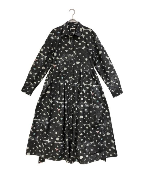 HERALBONY（ヘラルボニー）HERALBONY (ヘラルボニー) フレアスカートワンピース「（無題）（丸）」 ブルー サイズ:SIZE Lの古着・服飾アイテム