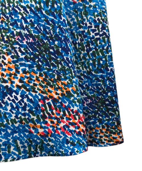 HERALBONY（ヘラルボニー）HERALBONY (ヘラルボニー) サテンスカート「（無題）（青）」 ブルー サイズ:SIZE Mの古着・服飾アイテム