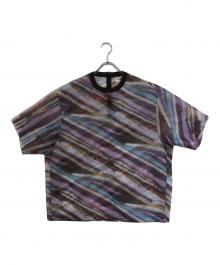 HERALBONY（ヘラルボニー）の古着「シアーラッセルTシャツ「無題」」｜ブルー