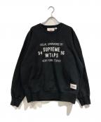 WTAPS×SUPREMEダブルタップス×シュプリーム）の古着「Crewneck」｜ブラック