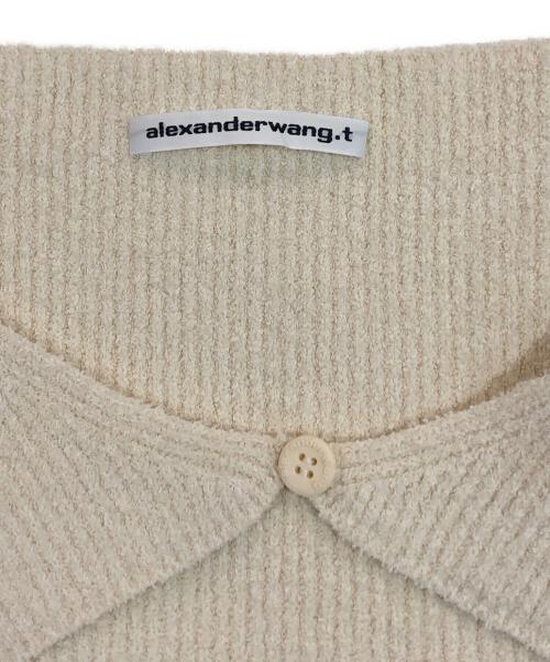 ALEXANDER WANG（アレキサンダー・ワン）ALEXANDER WANG (アレキサンダー・ワン) Vネックカットアウトニットトップ アイボリー サイズ:SIZE Sの古着・服飾アイテム