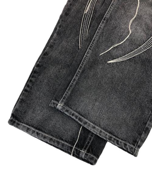 THUG CLUB（サグ クラブ）THUG CLUB (サグ クラブ) TRIVAL TREE DENIM PANTS ブラック サイズ:SIZE 1の古着・服飾アイテム