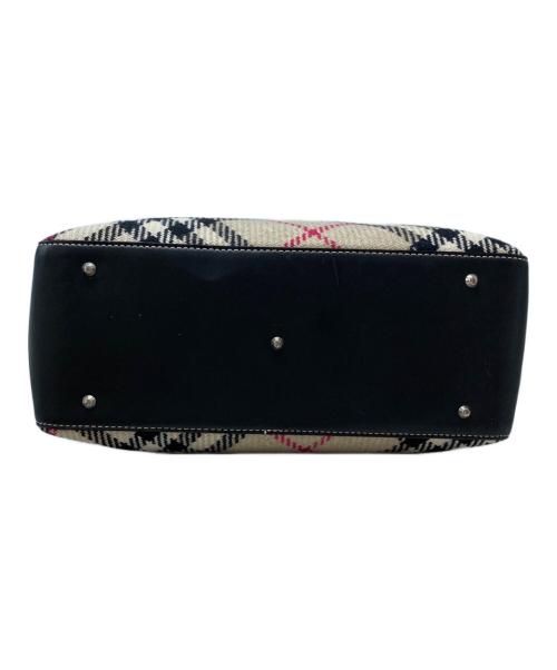 BURBERRY（バーバリー）BURBERRY (バーバリー) ハンドバッグ ノバチェック 編み込みハンドル ブラウンの古着・服飾アイテム