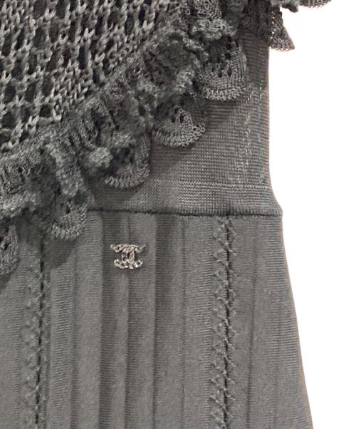 CHANEL（シャネル）CHANEL (シャネル) ノースリーブレースワンピース ブラック サイズ:ＳＩＺＥ36の古着・服飾アイテム