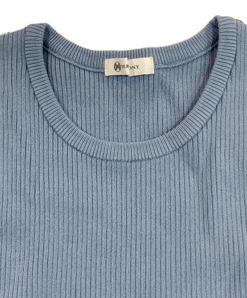 HERALBONY（ヘラルボニー）HERALBONY (ヘラルボニー) ニットコンビワンピース「壁」 ブルー サイズ:SIZE Freeの古着・服飾アイテム