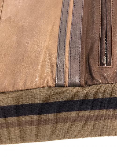 DOLCE & GABBANA（ドルチェ＆ガッバーナ）DOLCE & GABBANA (ドルチェ＆ガッバーナ) レザージャケット ブラウン サイズ:SIZE 50の古着・服飾アイテム