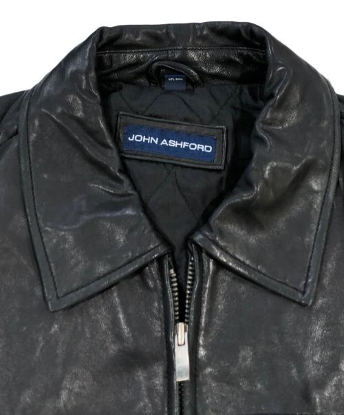 JOHN ASHFORD（ジョン アッシュフォード）JOHN ASHFORD (ジョン アッシュフォード) レザージャケット ブラック サイズ:SIZE Lの古着・服飾アイテム