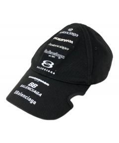中古・古着通販】BALENCIAGA (バレンシアガ) LOGO VISOR CAP ブラック
